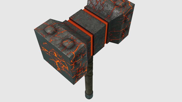 3D thor hammer mjlnir pbr