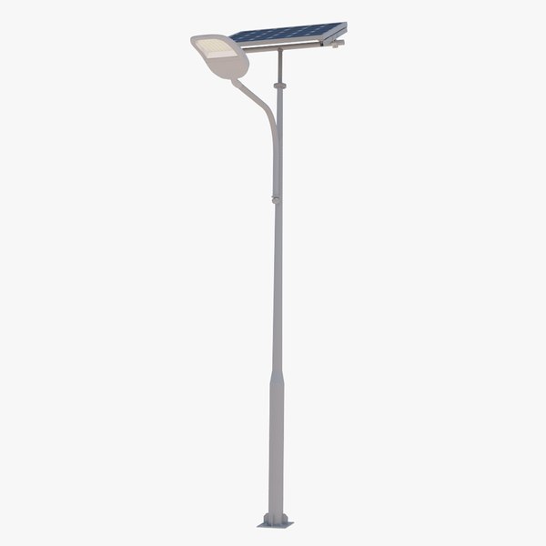 Street Lamp With Small Solar Panel 3D - TurboSquid 2034383