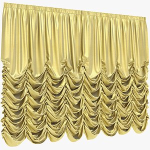 3D Austrian Curtain 015 model