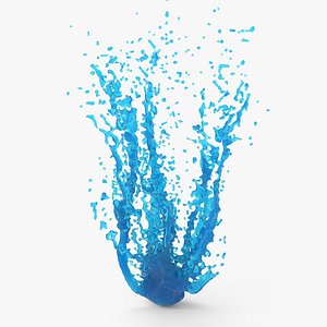 water blast splash 3D model