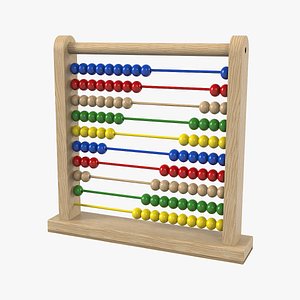 classic wooden educational counting 3D model