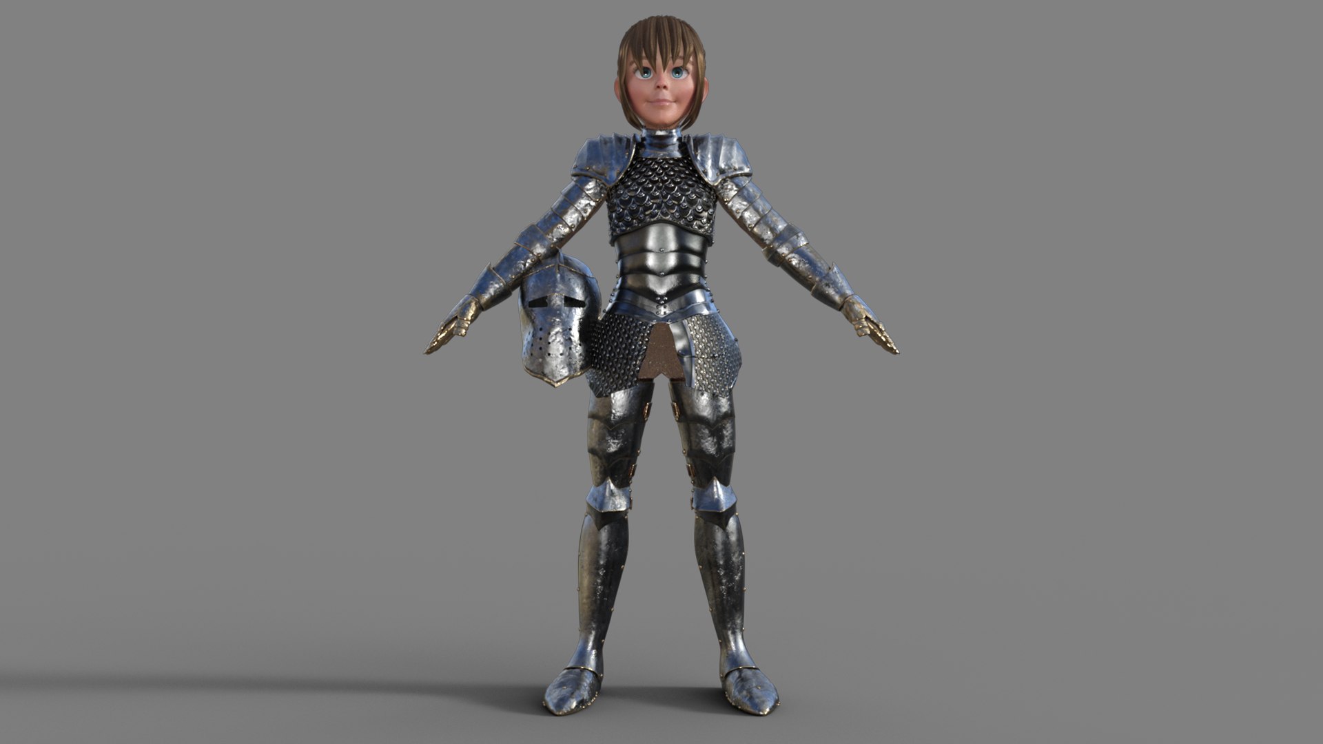 3D 3D Cartoon Warrior Woman Model - TurboSquid 1914418