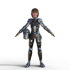 3D 3D Cartoon Warrior Woman model