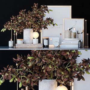 3D Decorative set with orchid