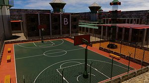 Prison and Prison Interior 3D