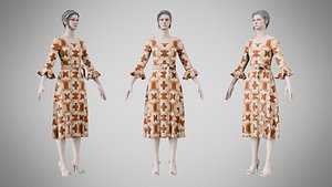 Dress 03 Warm Geometric Organic