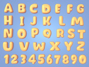 Cartoon Alphabet - Balloons