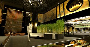 Hotel Lobby 3D model