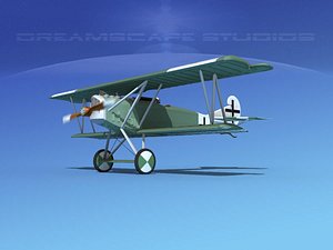 fokker dvii fighter luftwaffe 3d model