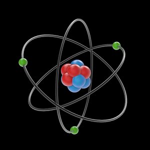 atom nucleus protons neutrons model