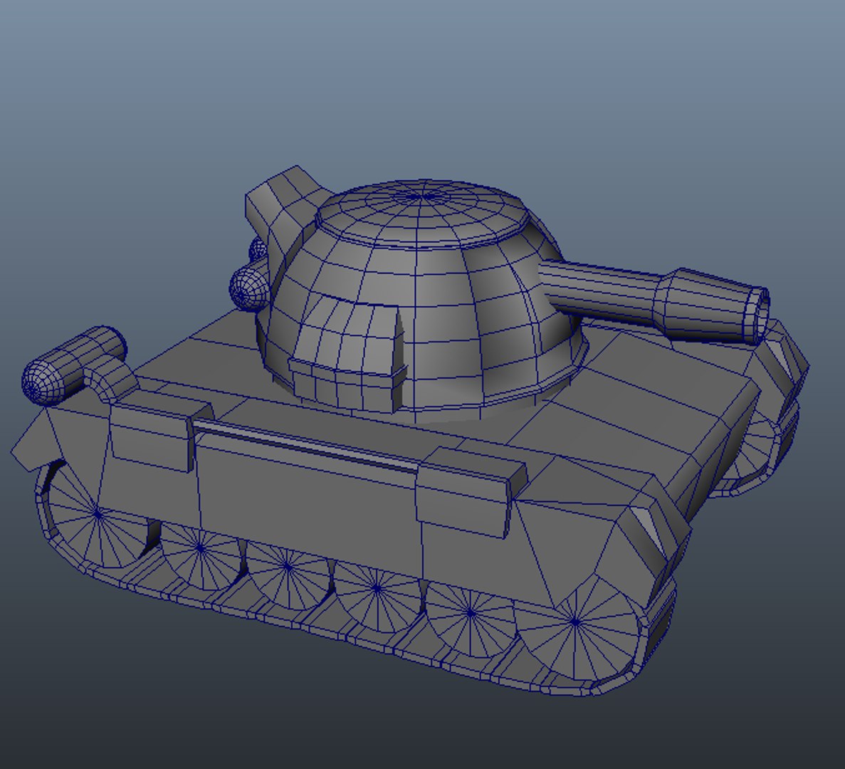 maya cartoon style tank