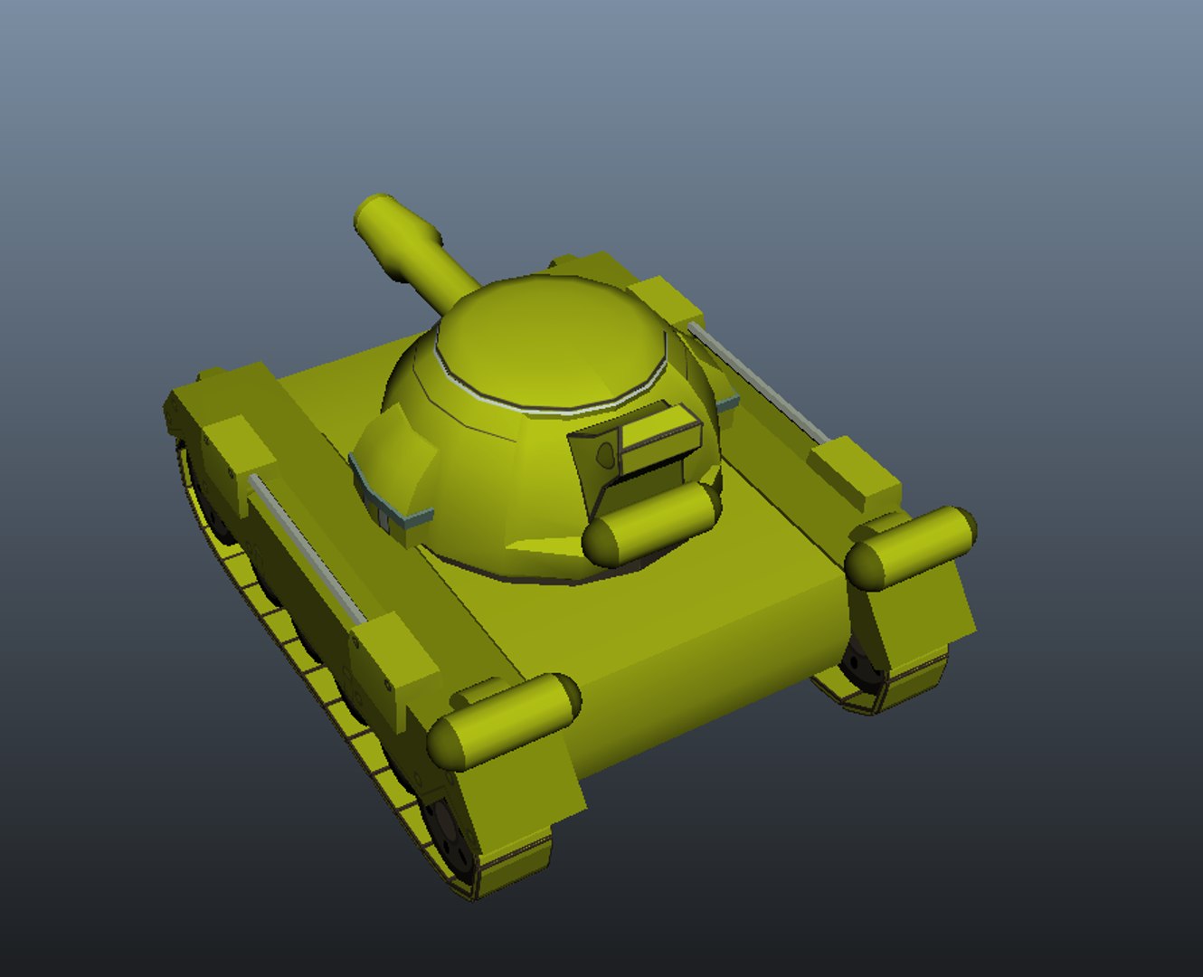 maya cartoon style tank