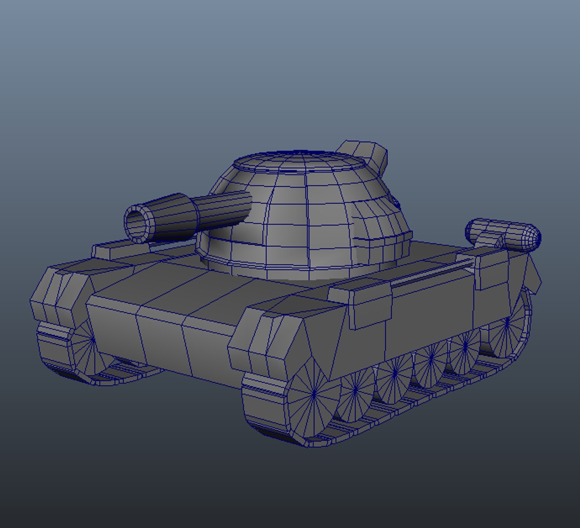maya cartoon style tank