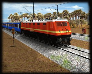 wap4e electric locomotive 3d ma