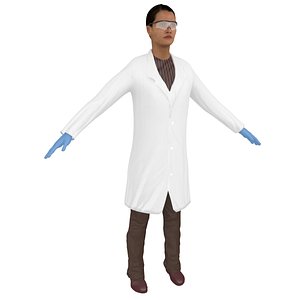 3D female scientist