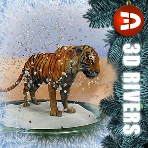 3d chinese new year snow globe model