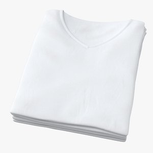 female neck folded stacked 3D model