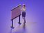 Low Poly 3D Stylized Character Business People Isometric Set