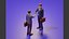 Low Poly 3D Stylized Character Business People Isometric Set