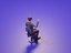 Low Poly 3D Stylized Character Business People Isometric Set