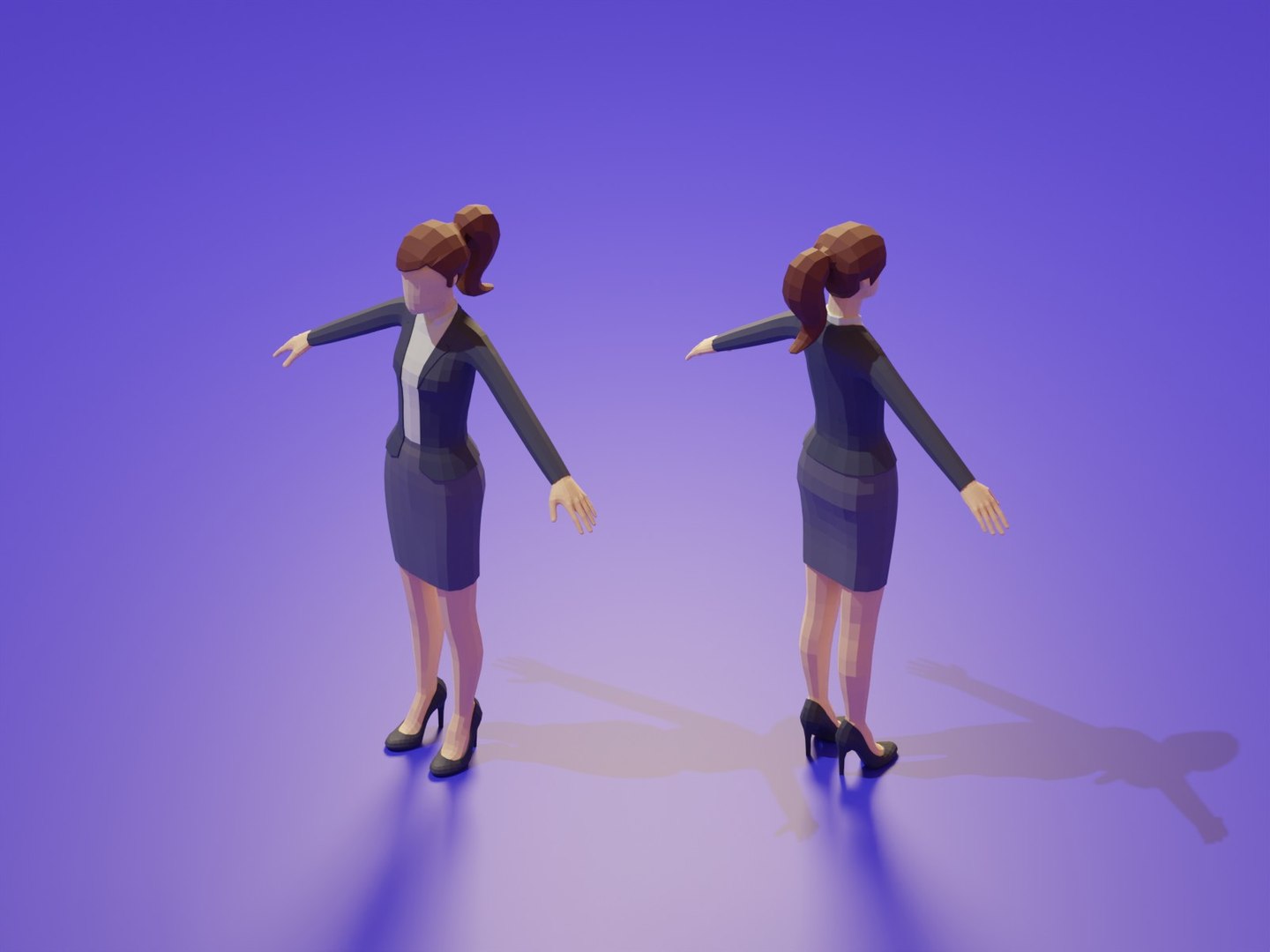 Low Poly 3D Stylized Character Business People Isometric Set 3D model https://p.turbosquid.com/ts-thumb/tQ/q3pOSv/u7/lowpoly3dcharacterbusinesswomanisometricpose19/jpg/1631513339/1920x1080/fit_q87/eefb29c196f9cd5a529e9daca3df552c2476a199/lowpoly3dcharacterbusinesswomanisometricpose19.jpg