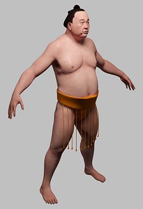 3D sumo wrestler model