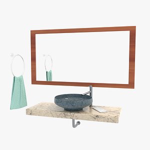 Wall Sink and Faucet
