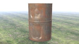 3D rusty barrel model