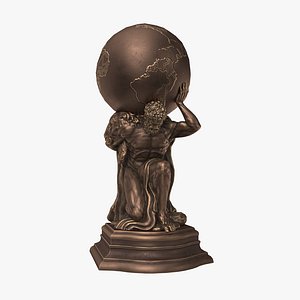 Bronze Hercules Holding Globe 3D model