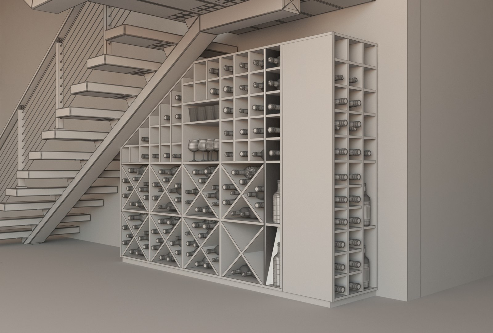 3D Wine Rack Interior Sense - TurboSquid 2013725