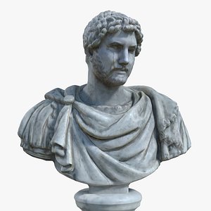 statue marble bust 3d obj