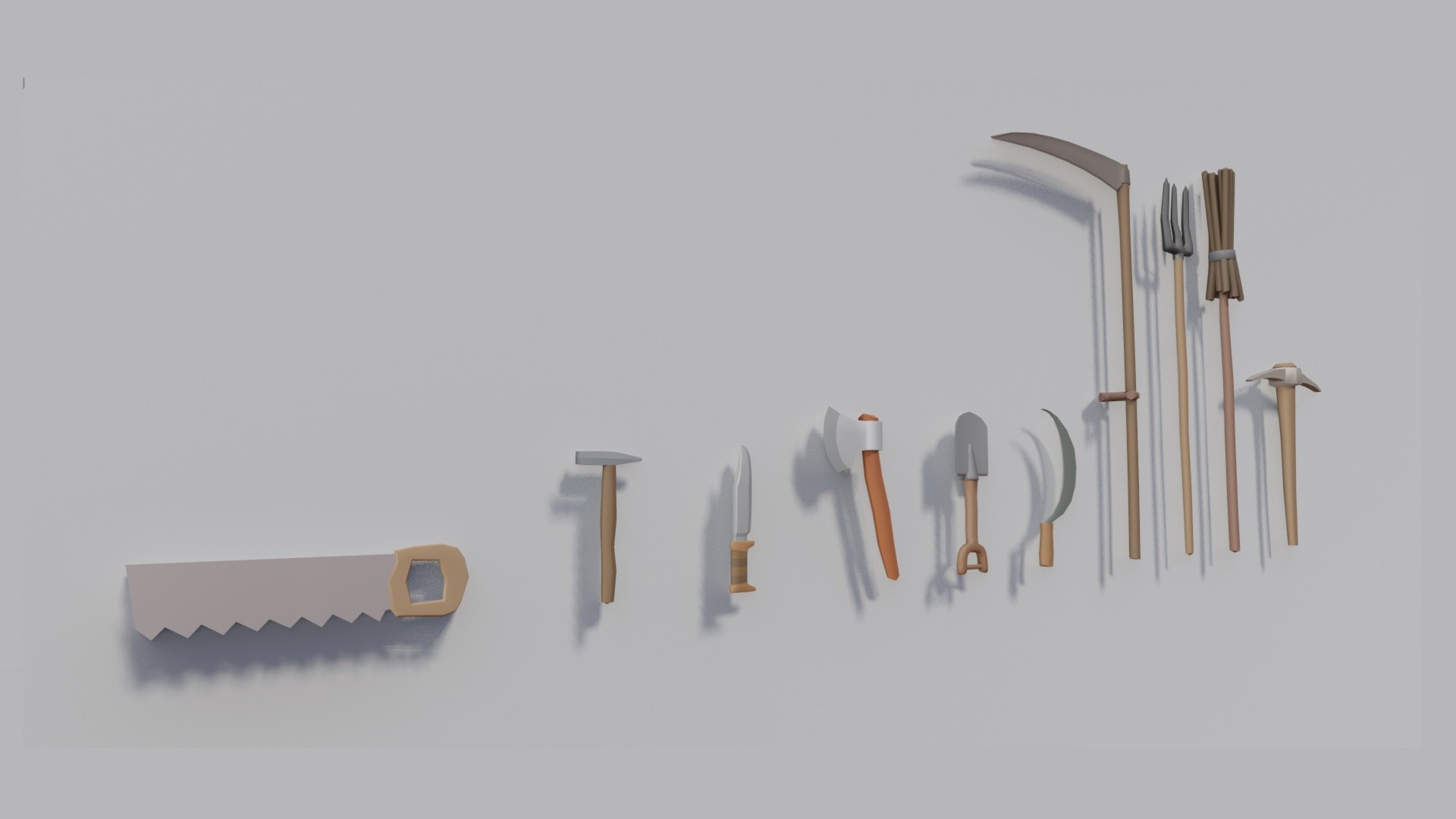 3D Low Poly Tools - TurboSquid 2084130