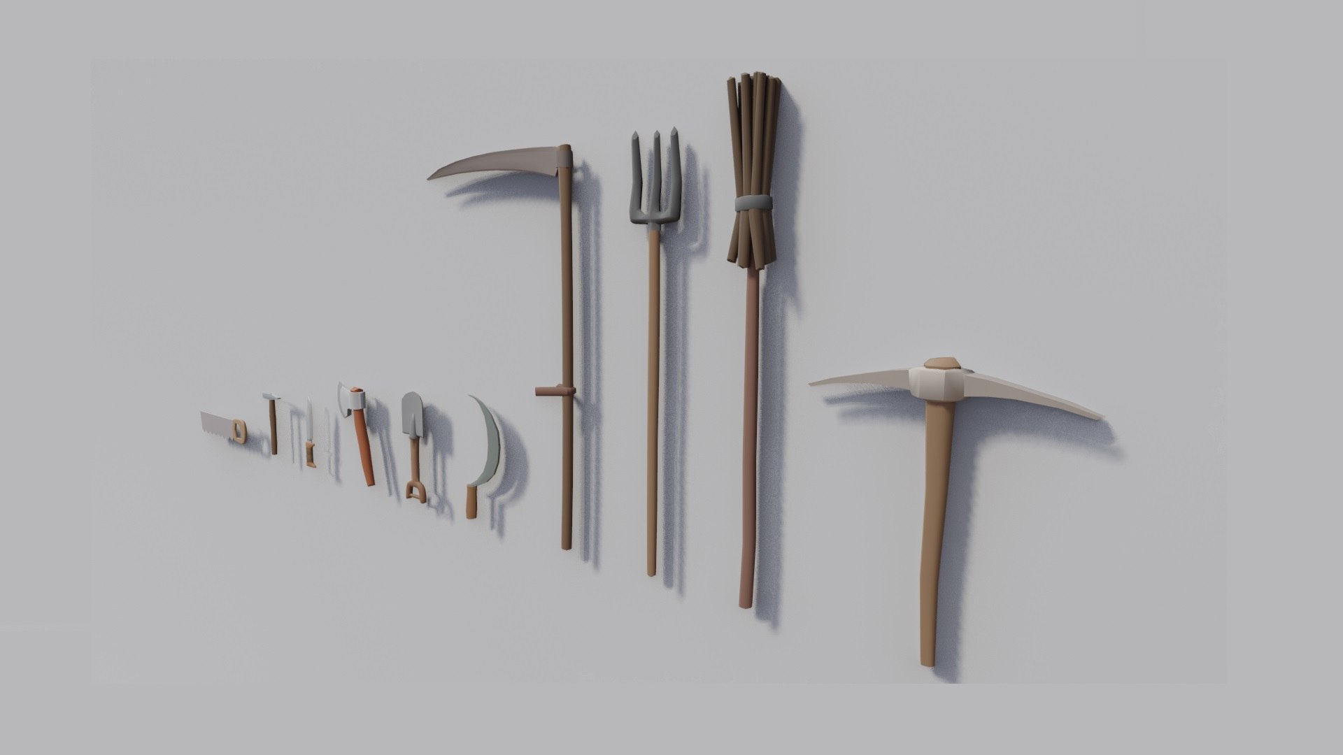 3D Low Poly Tools - TurboSquid 2084130