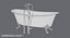 Classical Bathtub - Faucet on mostly empty