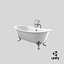 Classical Bathtub - Faucet on mostly empty