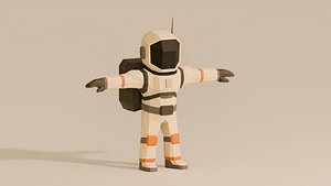 RIGGED LOW-POLY ASTRONAUT