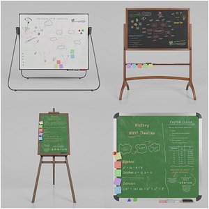 3D Versatile Presentation Toolkit Bundle - Customizable Writing Boards model