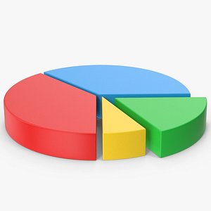 3D model Colored Pie Chart