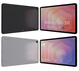 3D Samsung Galaxy Tab S11 Black And White model