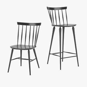 Paged Antilla chair and hoker