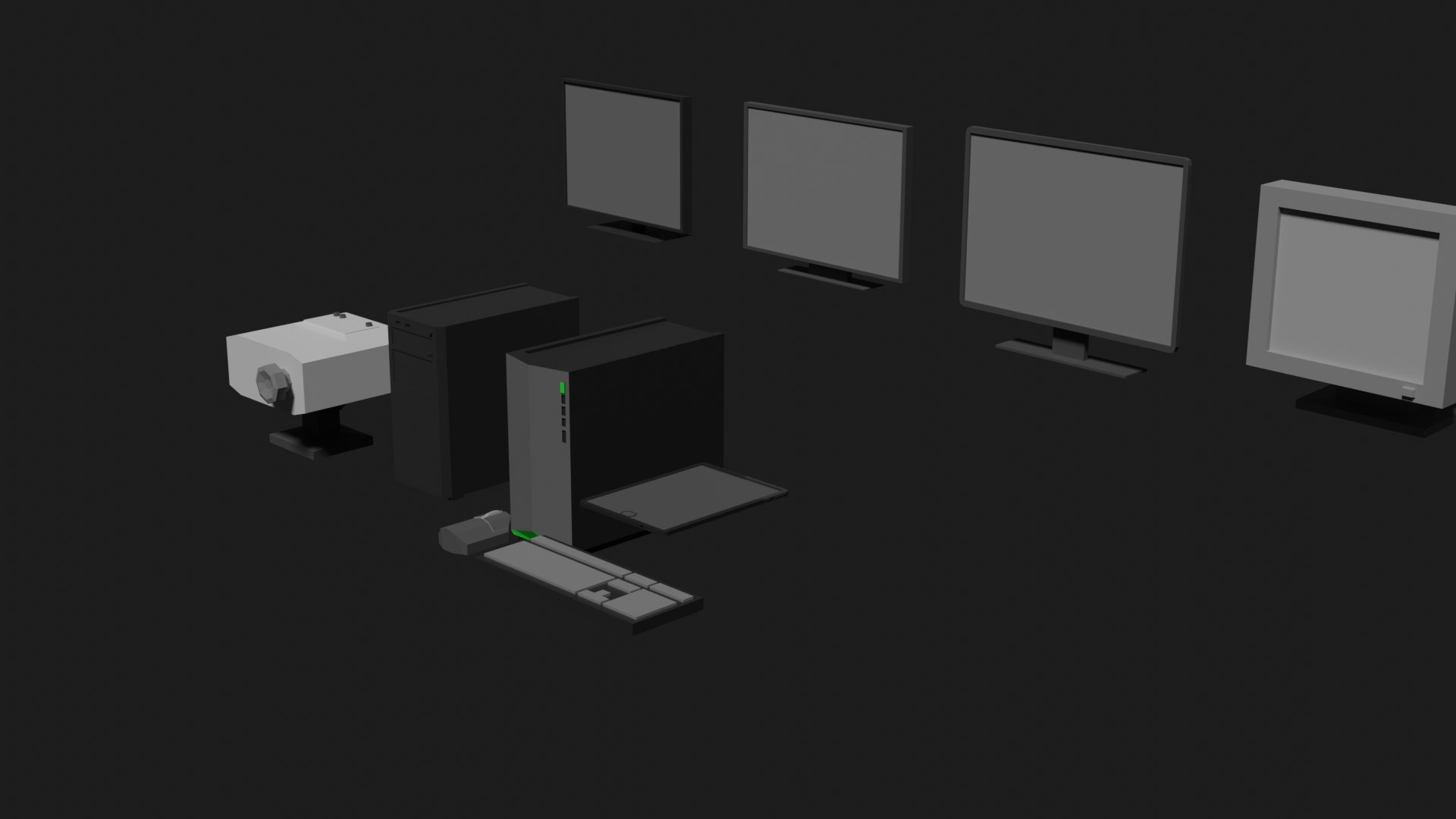 3D Set Computers Monitors - TurboSquid 1697204