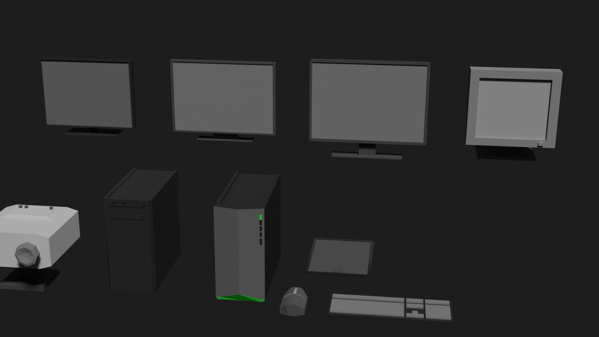 3D Set Computers Monitors - TurboSquid 1697204