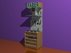 3d chimney hob display stand