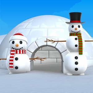 3D model Snowman