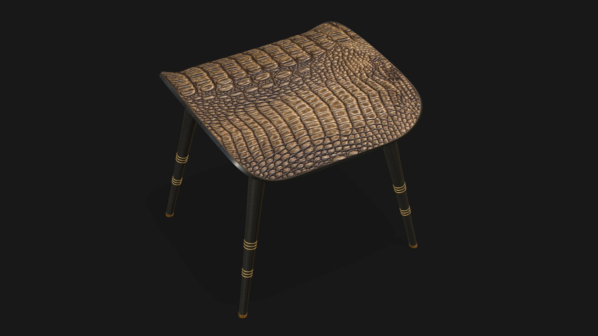 Wooden Stool Chair model - TurboSquid 1906440