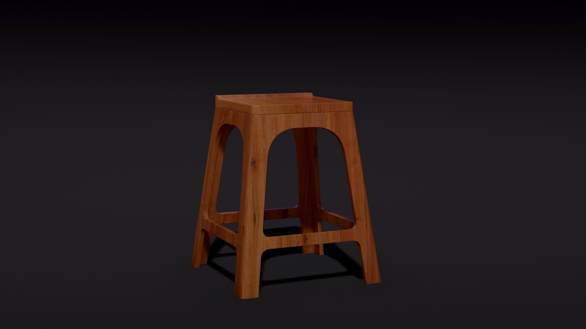 Wooden Stool Chair model - TurboSquid 1906440