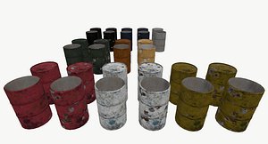 3D barrels pack model