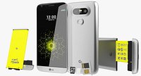 LG G5 Silver with SD/SIM Tray & Battery