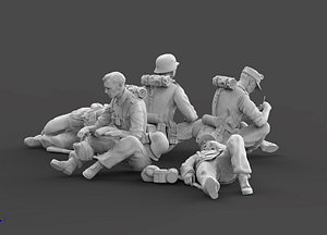 3D german soldier model