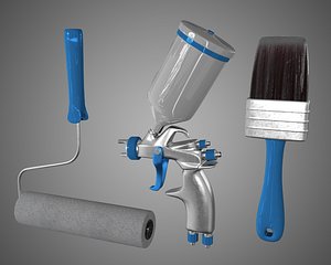 3d model paint tools brush pulvelizatora